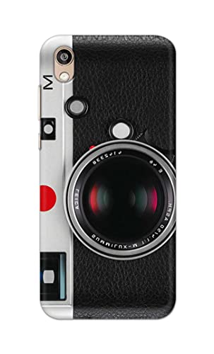 Image of Printed Hard Back Cover Case for Honor 8S | Huawei Y5 2019 Back Cover (Vintage Camera) -1302