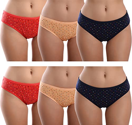 Image of FIMS - Fashion is my style Women's Cotton Hipsters Panties for Women, Soft Stretchable Cotton Fabric, Non-Padded, Multi-Color Panties, See Main Image to Check Nos of Panties You Will Get.