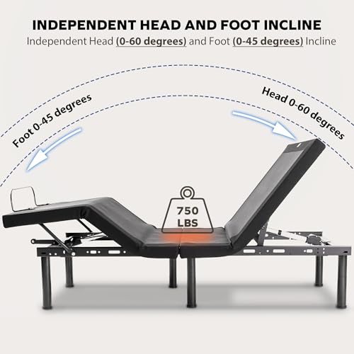 Image of MLILY EGOHOME Adjustable Bed Frame Queen for Pain Relief