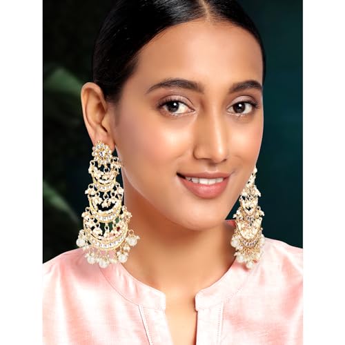 Image of Peora Traditional Indian Earrings Set Jewellery Gift for Women Girls