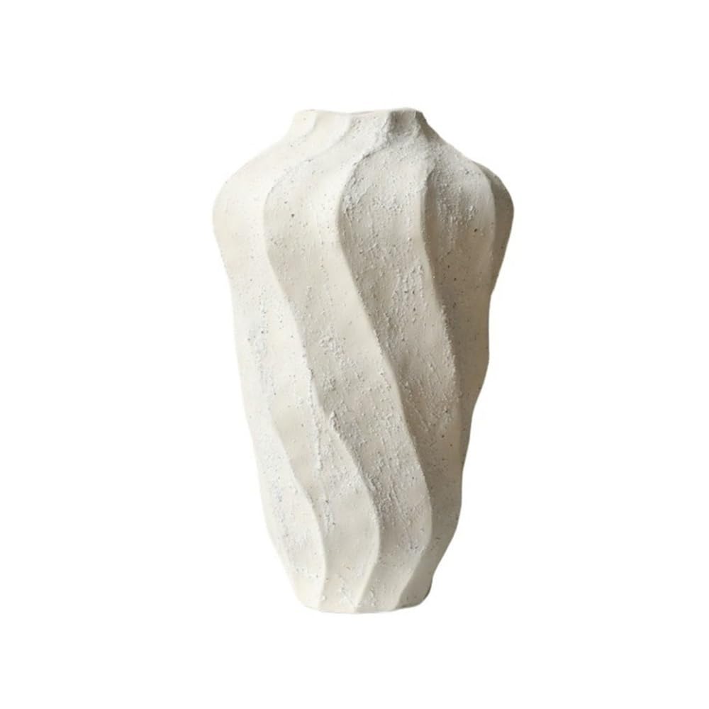 Farmhouse Decor Ceramic Flower Vase, Ceramic vases, handmade rough pottery jars, decorative ornaments for households and living rooms, for Kitchen and Dining Shelf Decor