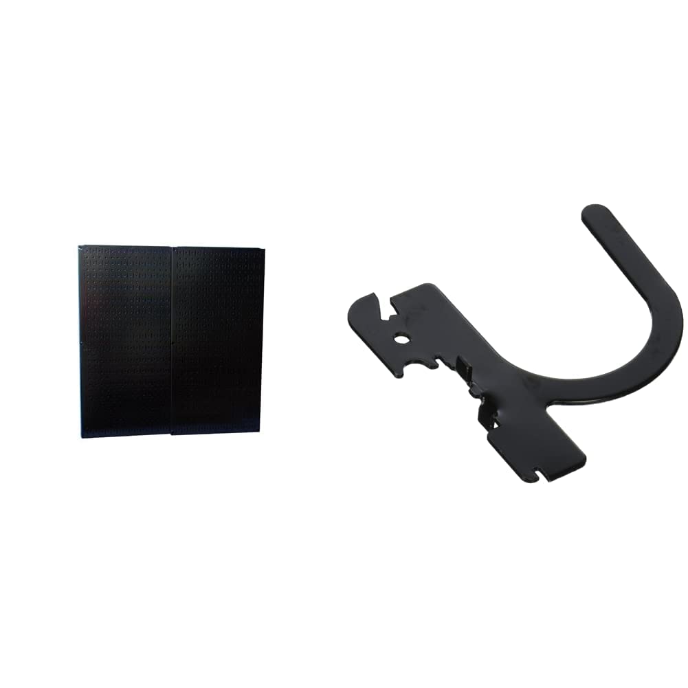 Wall Control Black Metal Pegboard Pack (2) Slotted Pegboard U-Hook Pegboard Only, 3", Black
