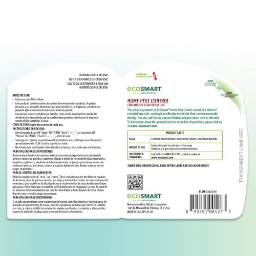 EcoSmart Natural, Plant-Based Indoor/Outdoor Home Pest Control, 24 Ounce Ready-to-Spray Bottle - Thumbnail 7