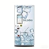 Industrial Ice Vending Machine, 24/7 Self-Service Ice Maker for Gas Stations, Resorts & Campgrounds, Smart Control System + Cashless Payment, Heavy Duty Stainless Steel Business Startup