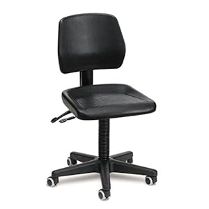 Generisch Laborstuhl PU Synchrontechnik Schwarz