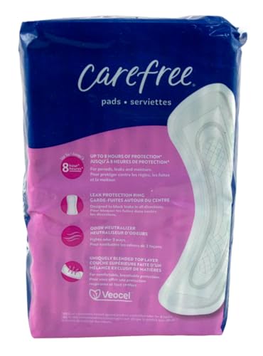 Image of Carefree Ultra Thin Pads for Women, Super /Long Pads Without Wings, 84ct (3 Packs of 28ct) | Carefree Feminine Care, Period Care & Postpartum | 84ct (3 Packs of 28ct)