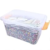Quilting Supplies Beads Fusible 20000 PCS Fusible Beads Craft Kit 5mm 10 Motifs de Repassage Papiers Tweezers Cas de Stockage Cadeau d'anniversaire de stchristmas