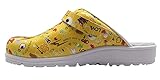  Sanita Footwear - Sabots pour femme - Chaussures de maison et de travail, Jaune bande dessinée, 39 EU