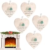 Colgante de la amistad en forma de corazón - 3D acrílico en forma de corazón colgante de Navidad, decoración del hogar para habitaciones, casa, vacaciones, colegio, apartamento, escritorio, Acción de