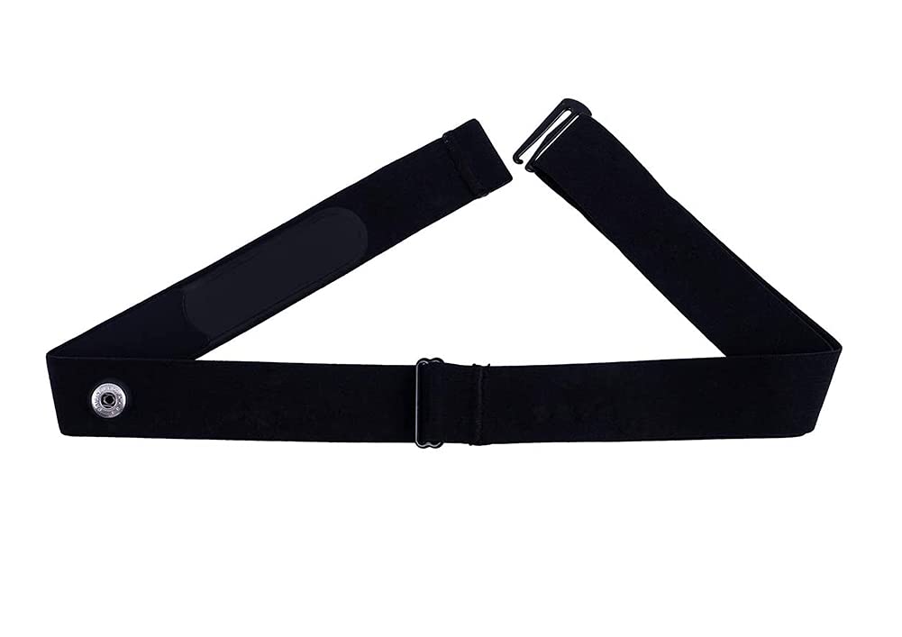 Auivguiv Adjustable Elastic Chest Mount Belt Strap Bands,Heart Rate Monitor Soft Strap(Black)
