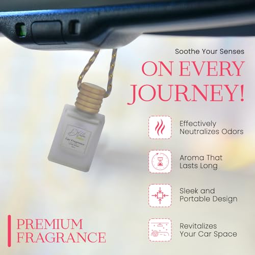 Image of D'Velas 40ml Car Freshener Diffuser Set- Long-Lasting Upto 120 Days | Lychee Breeze | No Paraben | 10ml Wooden Lid Bottle with 30ml Refill | Perfume Diffuser | Odor Eliminator for Car Interior