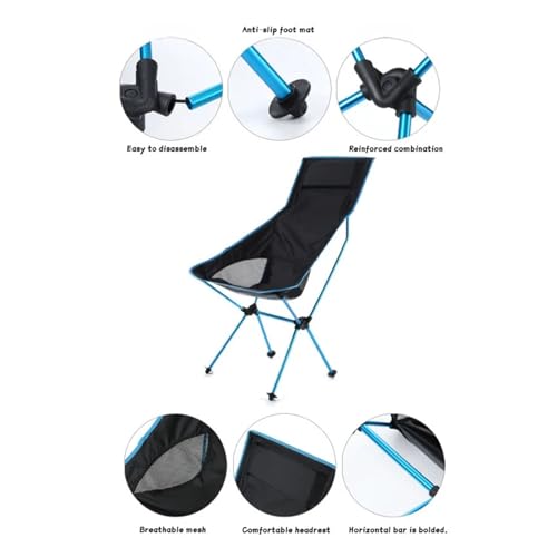 Chaise pliante d'extérieur confortable pour soulager le dos en camping - 4