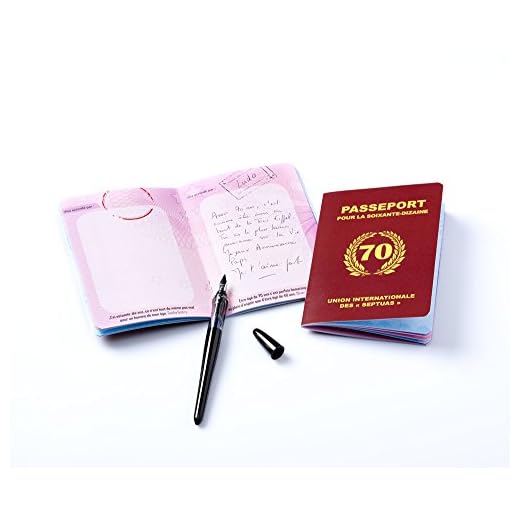 Libro de visitas "Pasaporte para la 70 años", regalo para mujer o hombre