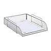 Relaxdays Stapelbare documentenhouder, kantoorbrievenbakje van metaal voor DIN A4, bureaublad BxD 26×33,5 cm, zilver, 1…