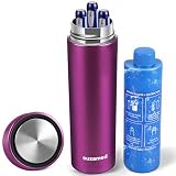 suzamed Vacuum Insulin Cooler Travel Case, Ice Pack TSA Approved, Purple