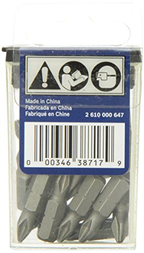 Bosch P2115TCB 1 In. Impact Tough Phillips Insert Bit, 15-Piece