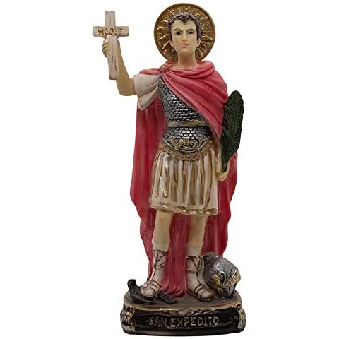 8" St. Expeditus Statue | Patron Saint of Urgent Causes | Beautiful Christian Home Décor | Great Catholic Gift for First Holy Communion, Confirmation, Weddings, and Housewarming Cover