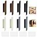 Reforung 8 Pz Maniglie per Finestre e Porte Maniglie Autoadesive Piccole Maniglia del Cassetto del Balcone in Plastica con 8 Pz Nastro Biadesivo per Maniglie Ante e Finestre Armadi Cassetti