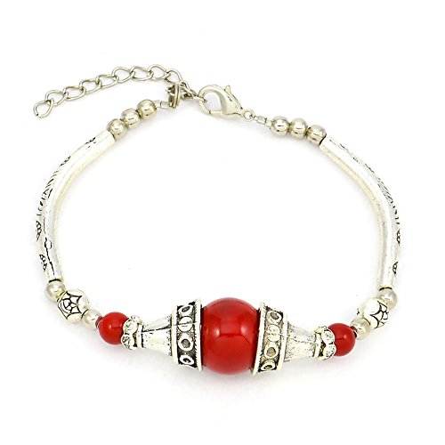 Mes-Bijoux-Bracelets Pulsera Charms Serpiente Joya Moda Etnico Mujer Rojo wz-B0410