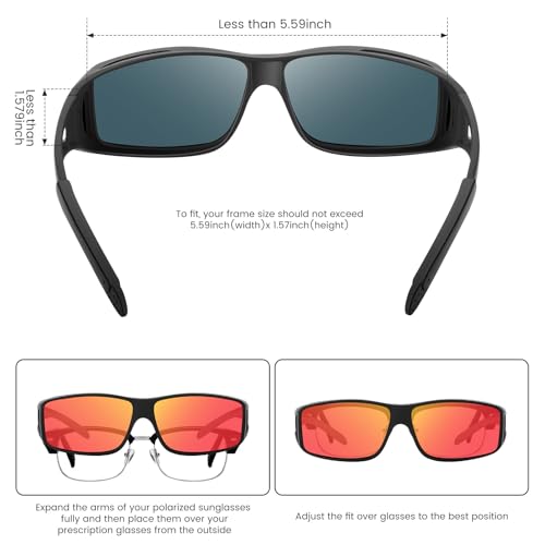 Image of Night Driving Glasses for Men Women Fit Over Sunglasses Anti Glare Polarized HD Night Vision Glasses