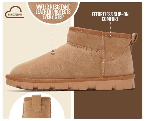 100% Genuine Leather Womens Boots Fur-Lined Waterproof Ankle Boots Women - image 4