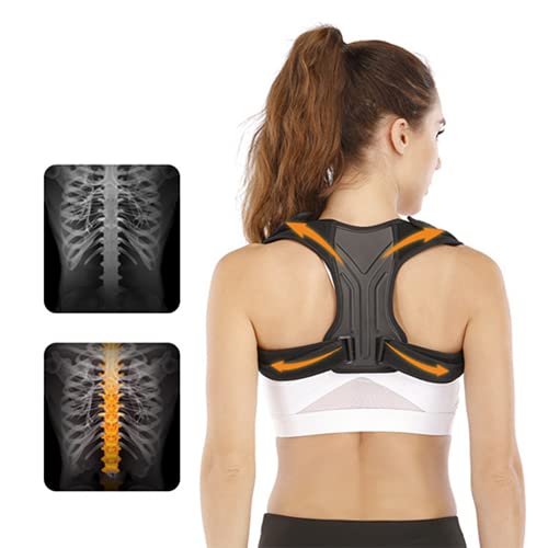 Corrector de Postura para Hombres y Mujeres, Órtesis para Parte Superior de Espalda para Soporte de Clavícula, Enderezador de Espalda Ajustable y Brinda Alivio al Dolor de Cuello, Espalda y Ho