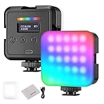 NEEWER Magnetic RGB Camera Light, 360° Full Color RGB61 CRI97+ 2500-8500K 2000mAh Portable Small LED Panel Photography Lighting for Video Recording Streaming, 3 Cold Shoes, 20 Scenes & Cleaning Cloth