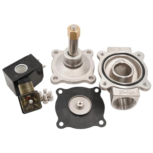 Électrovanne électrique normalement ouverte eau huile gaz 3,2 cm AC 220V inox 304 DN32 - 7