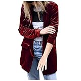 Mantel Damen, GüNstige Winterjacken KurzmäNtel Cordblazer Tnf Jacke Lange Steppweste äRmellose Weste Blazer Low Le Kurze Jacken FrüHling R WollmäNtel(Wein-5, M)