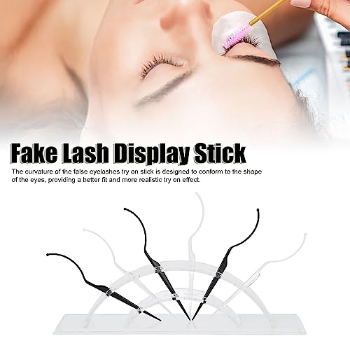 Lashes Display Rack, Reusable False Eyelashes Display Sticks Clear Stand For Home, Transparent - Image 2