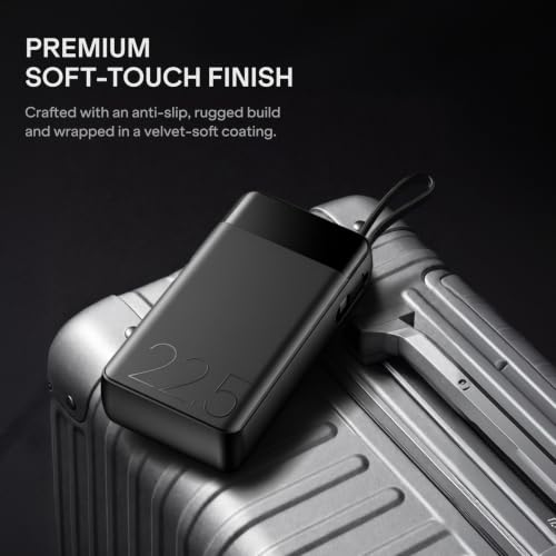 Image of boAt Apex PB400 with in-Built Type-C Cable; 20000 mAh 2-Way PD 22.5W Fast Charging Powerbank with Triple Output; Premium Finish; for Android, iPhone 17 /16 /Pro, Samsung, iPad (Noir Black)