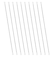 ValueBargain 10 Stück Metallkette zum Aufhängen, Kette zum Aufhängen 50cm Blumenampel Ketten für Blumentöpfe, Vogelhäuschen & Windspiele, Stabile Haken (Silber)
