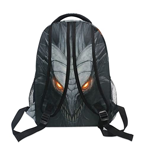 Jiponi Silver Dragon In The Dark Backpack For Girls Boys, Student School Bag Bookbag Travel Laptop Backpack Purse Daypack #TOP3