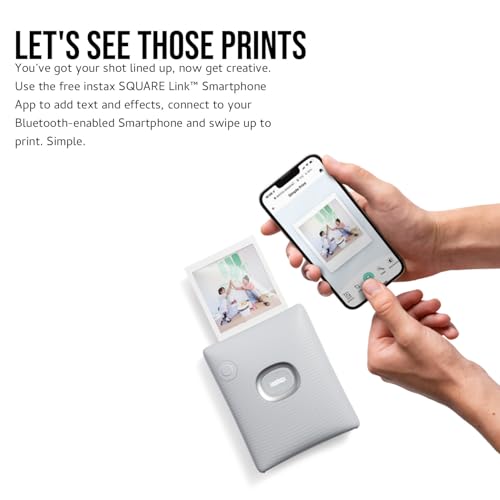 Fujifilm Instax Square Link Instant Printer (White) Bundle with Instax Camera Film Twin Pack 40-Exposures (3 Items) by Fujifilm - Used condition - Image 6