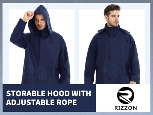 Rizzon Rain Suits for Men Waterproof - Heavy Duty Rain Gear with Rain Jacket & Pants for Fishing Camping Hiking4