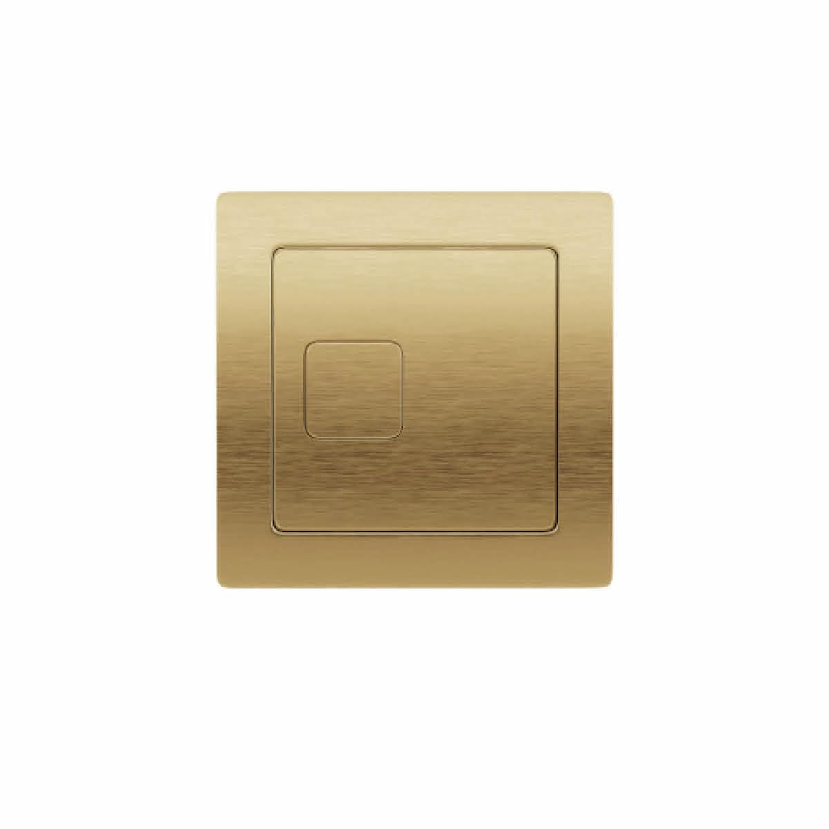 Corso Bathrooms Brushed Brass Cistern Button | | Cistern Button | Toilet Button | Flush Button | Square | For Use With Cable Operated Cisterns | Apres | Rhodos |