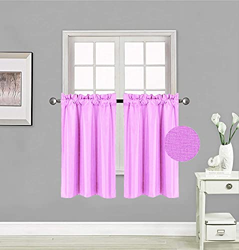 diamondhome 2 Blackout Panels Small Window Tiers Treatment Curtain Insulated 30