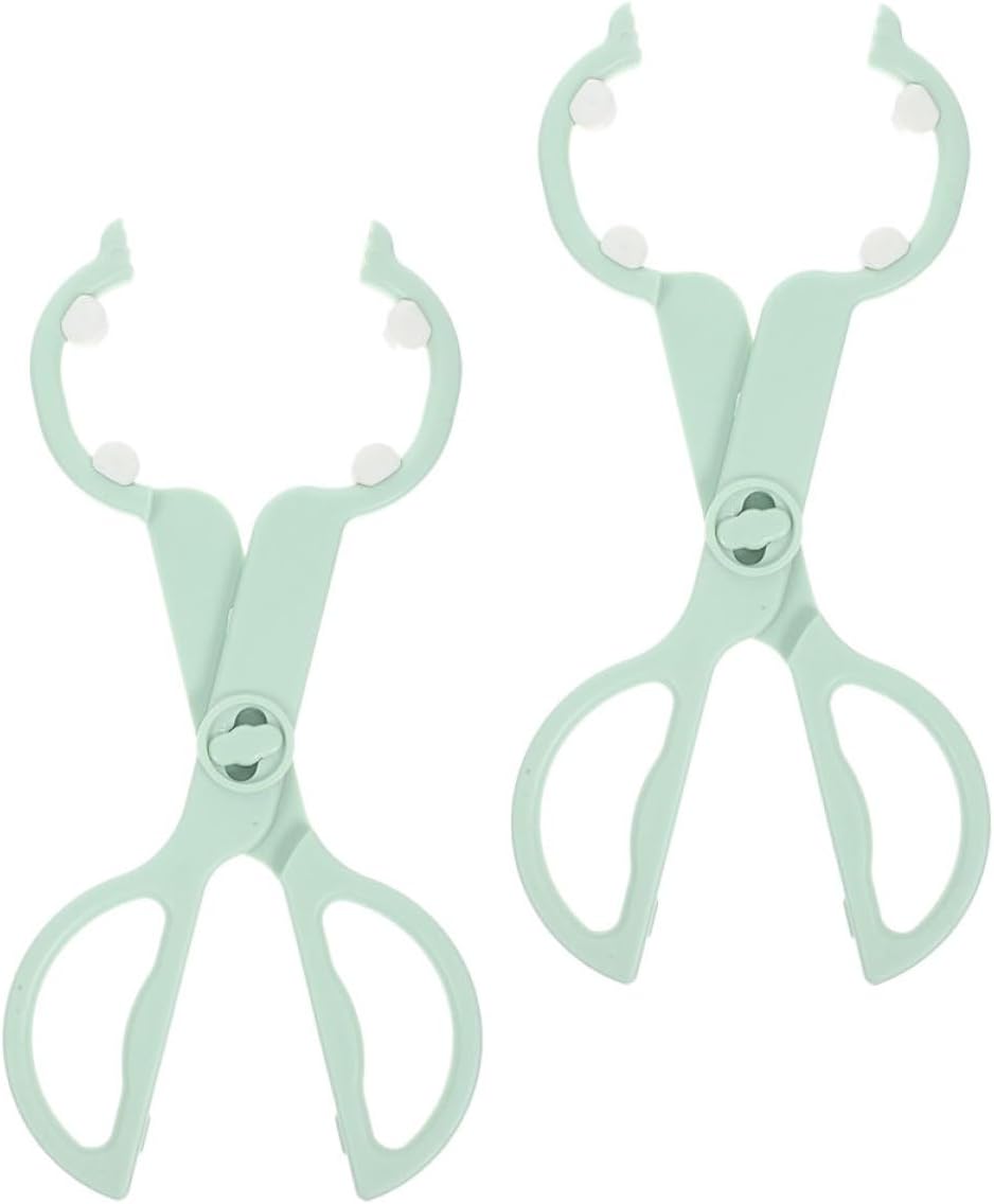2pcs Bottle Tongs Multi-functional Feeding Gripper for Babies with Anti-slip High Temperature Resistant Clamp Green Bottle Holders for Nursing