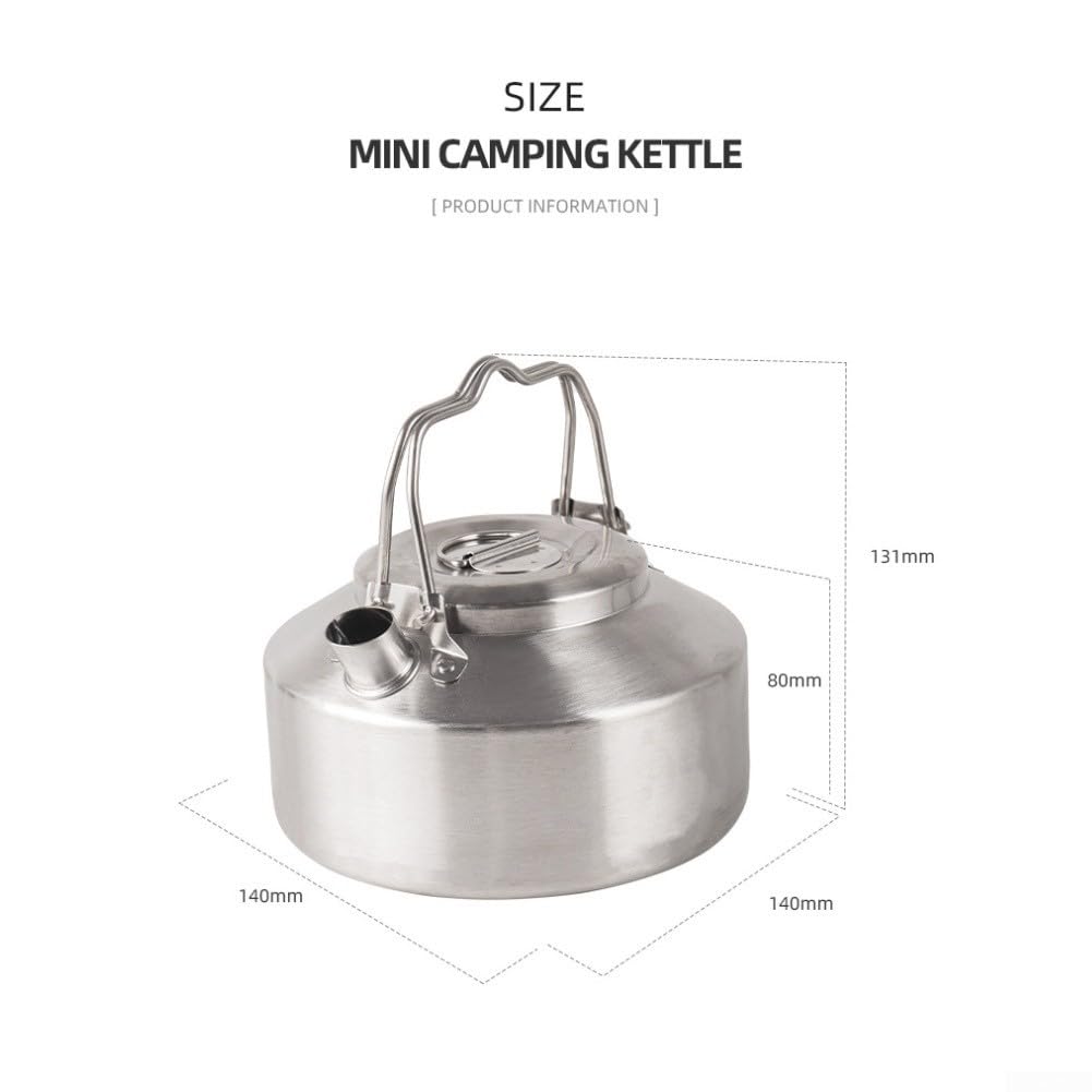 Olla para portátil para acero 304 0.9L Antióxido Duradera Olla
