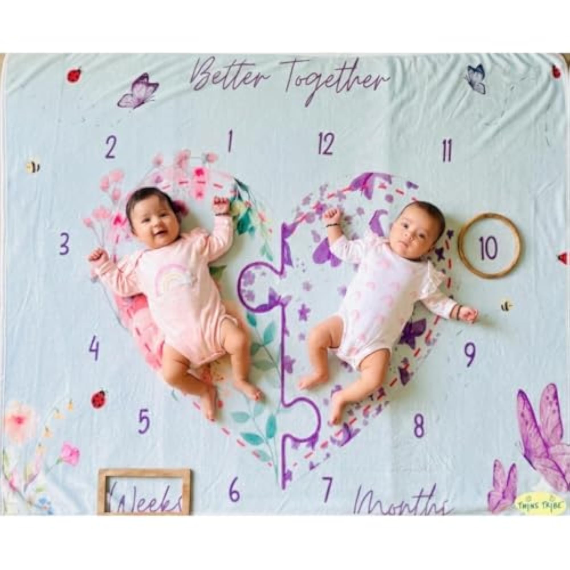 Milestone Blankets for Twins: Better Together
