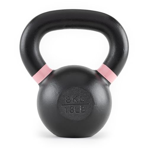Rage Fitness 8 kg/17.6 lbs Kettlebells Single-cast Iron No-welded Joints Wide Handle Strength Training Kettlebells Cast Iron Kettlebell Set Powder Coated Kettlebell Weights For Maximum Durability Men & Women