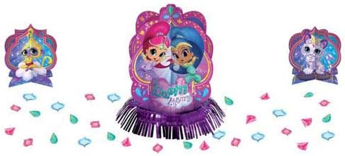 Amscan 281653 Shimmer and Shine™ Birthday, Table Decorating Kit, 23 Ct.