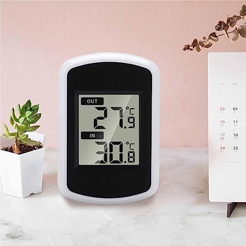 Allayu Temperaturmessgerät für den Innen und Außenbereich, hängende Digitalanzeige, Ersatz Messgerät für Gewächshaus mit Halterung – Bild 3