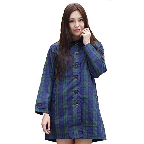 Preisvergleich Produktbild Geyao Außenhandel Lange Regenjacke Jacke Weibliche Erwachsene Nette Dünne Windjacke Wasserdichte Wandern Poncho Plaid Outdoor-Reisen (Size : M)