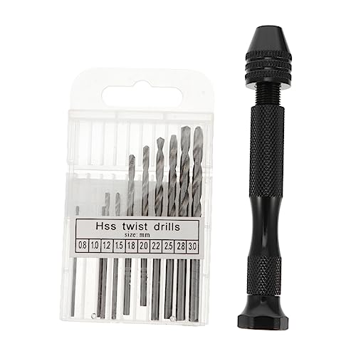 DOITOOL 11-piece Hand Drill Bit Set for Pin Vise Hand Drill Precision Drill Bits for Hand Drills and Jewelry Making