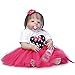 22 Pouces Rare Alive Reborn Baby Doll, poupées Mignonnes Fille vêtue d'une Jolie Robe de Princesse Rouge