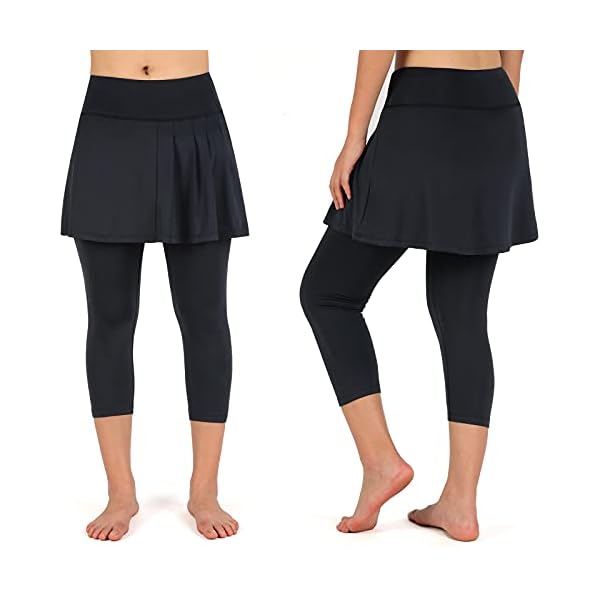 Turnhier-Womens-Skirted-Leggings-with-Skirts-Tennis-Skirted-Leggings-for-Women-with-Pockets Turnhier Women's Skirted Leggings with Skirts Tennis Skirted Leggings for Women with Pockets