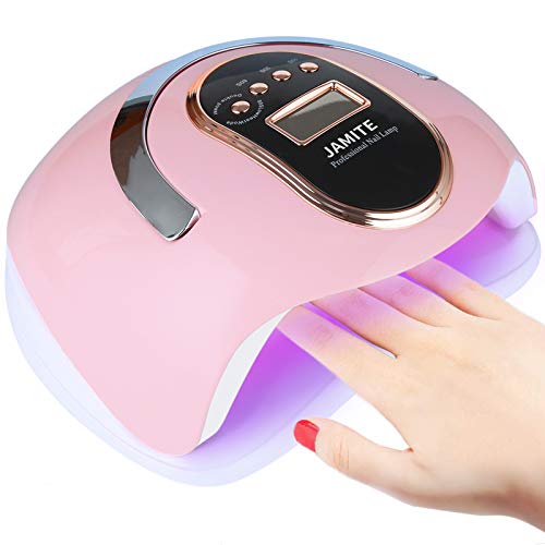 Lmpara de Uas LED 168W Secador de Uas Profesional Lmpara LED Ultravioleta Lmpara de Uas de Esmalte de Uas con Sensor Automtico, con 4 Temporizadores Manicura / Pedicura Saln de Uas