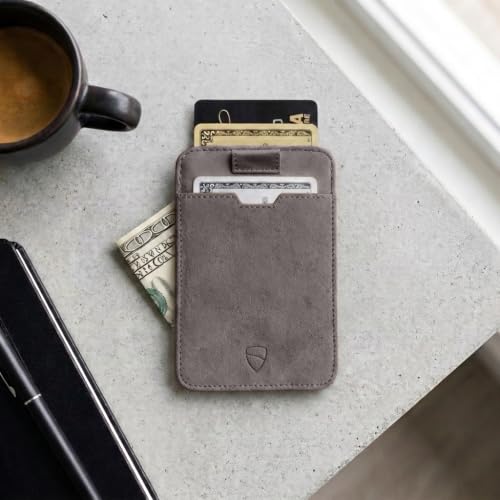 Image of Vaultskin CHELSEA Mens RFID Blocking Slim Leather Card Wallet - Minimalist Front Pocket Cardholder