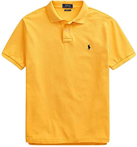 Polo Ralph Lauren Men Classic-Fit Mesh Polo (Large, Bright Yellow)
